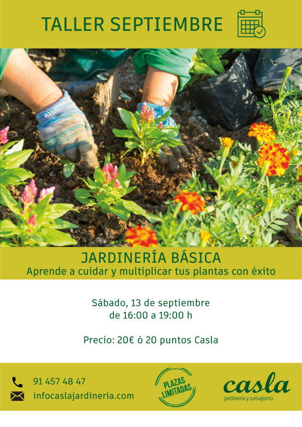 Taller Jardinería Básica – Sábado 13 de Septiembre