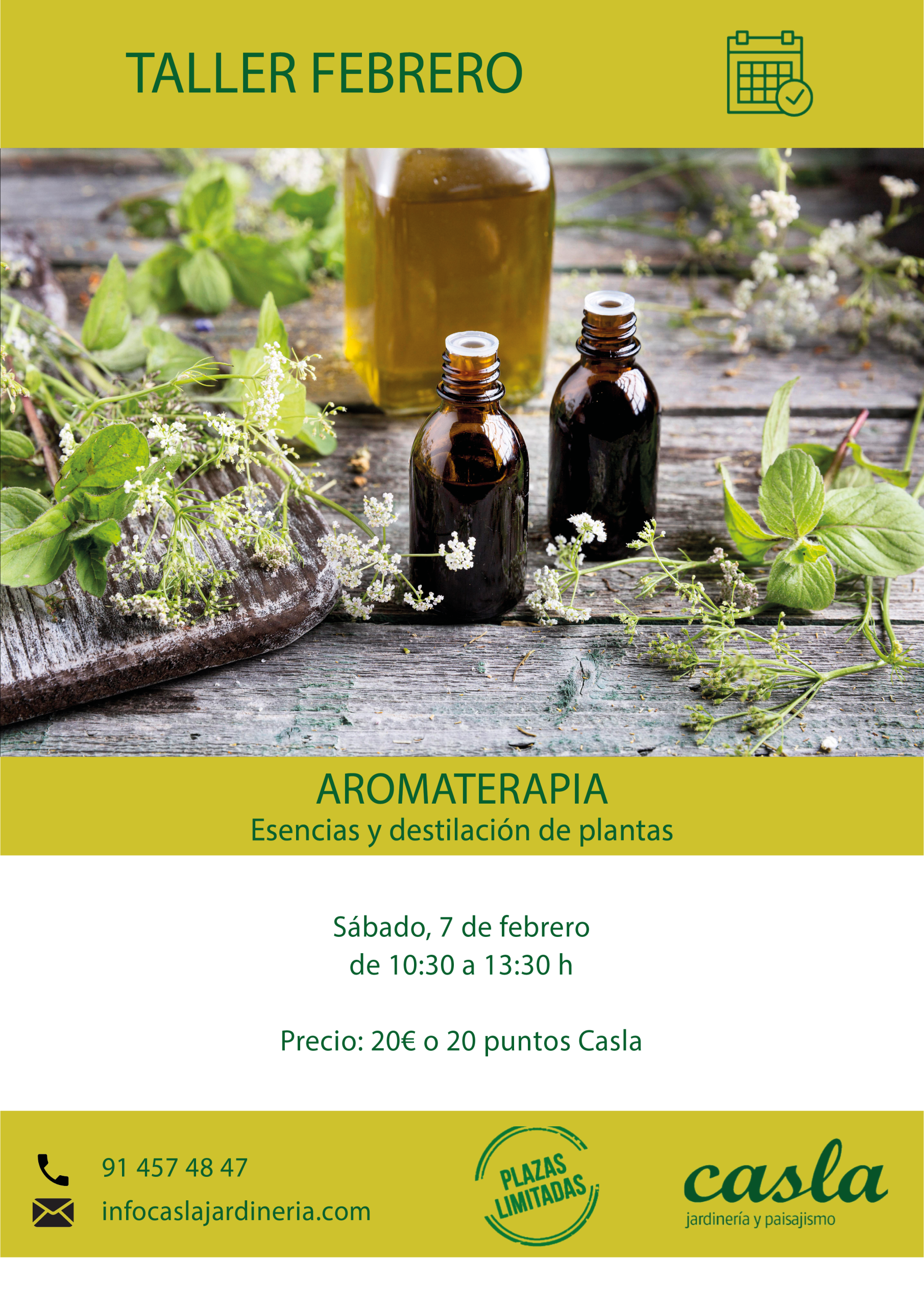 Taller de Aromaterapia – Sábado 7 de Febrero