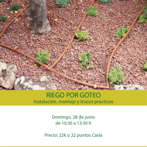 Taller Riego por goteo - Domingo 28 de Junio