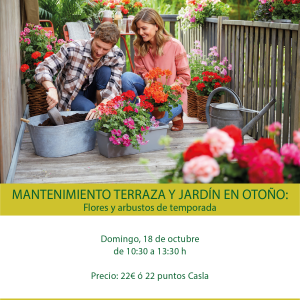 Taller mantenimiento de tu terraza y jardín en otoño – Domingo 18 de Octubre